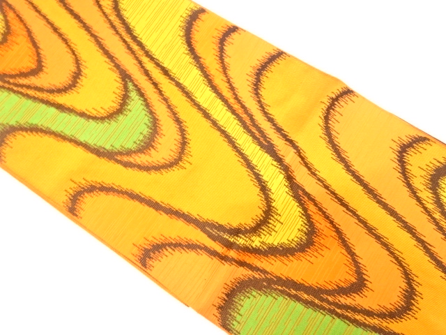 JAPANESE NAGOYA OBI / WOVEN ABSTRACT TSUBODARE PATTERN